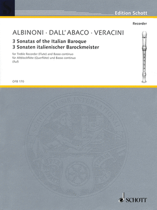 Book cover for 3 Sonatas of the Italian Baroque
