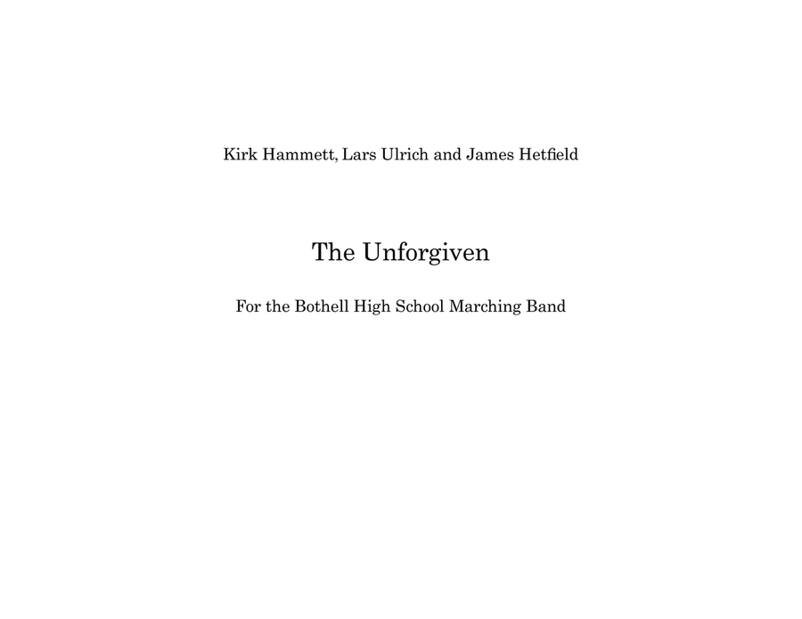 The Unforgiven Marching Band scores gallery preview page 1