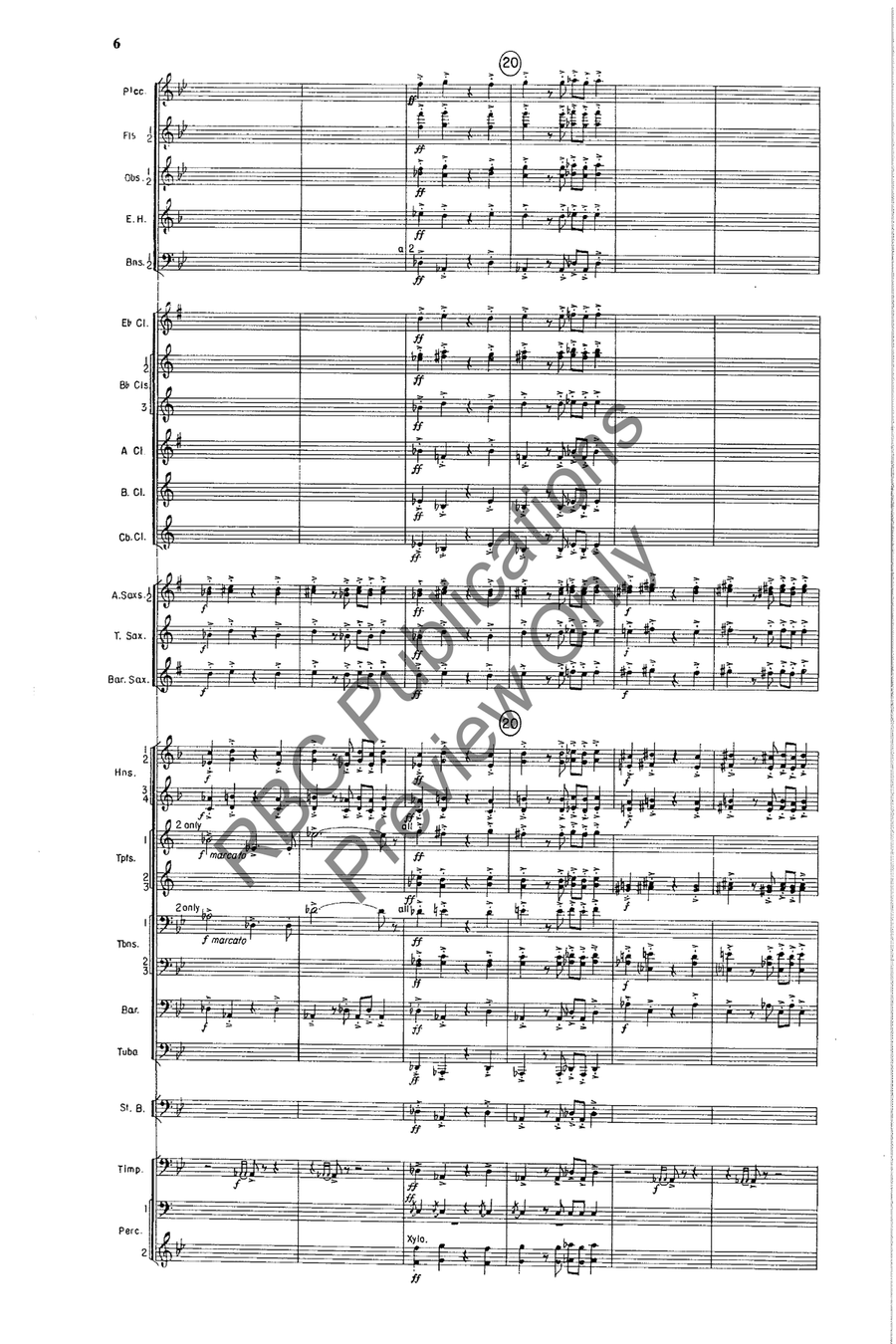 Overture In B Flat Concert Band scores gallery preview page 7