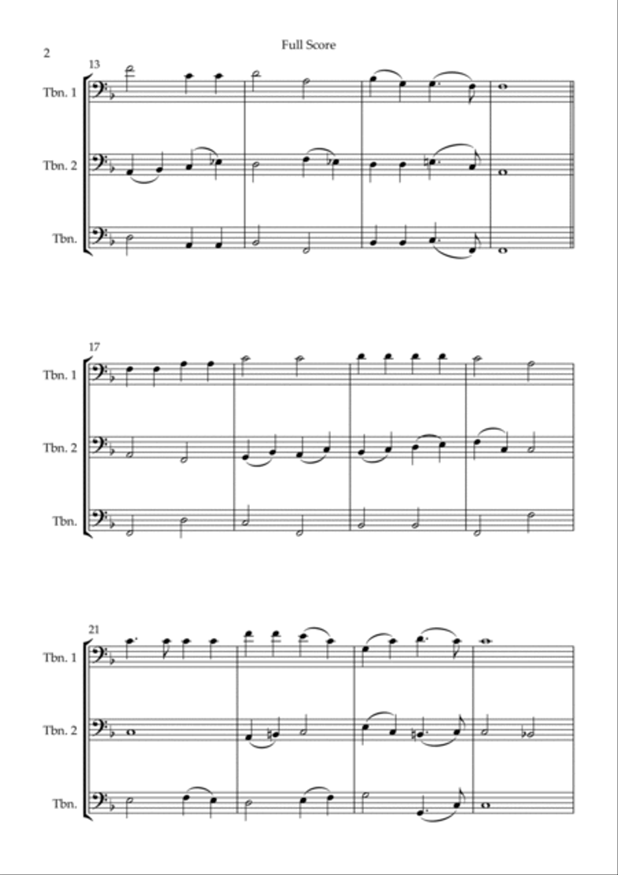 Holy, Holy, Holy (Traditional Christian Song) for Trombone Trio Trombone Trio scores gallery preview page 2