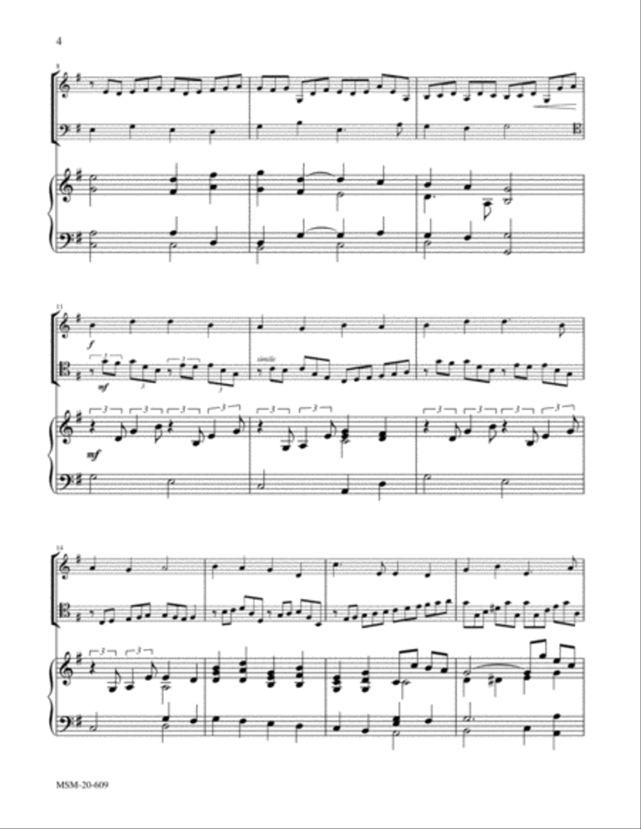 'Tis So Sweet to Trust in Jesus Piano Trio scores gallery preview page 3