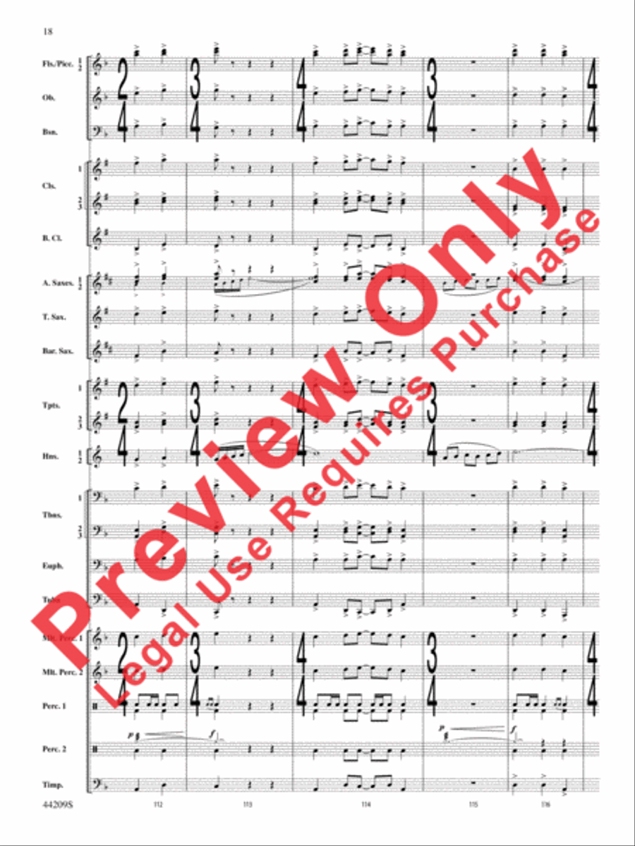 Gaudete Concert Band scores gallery preview page 19