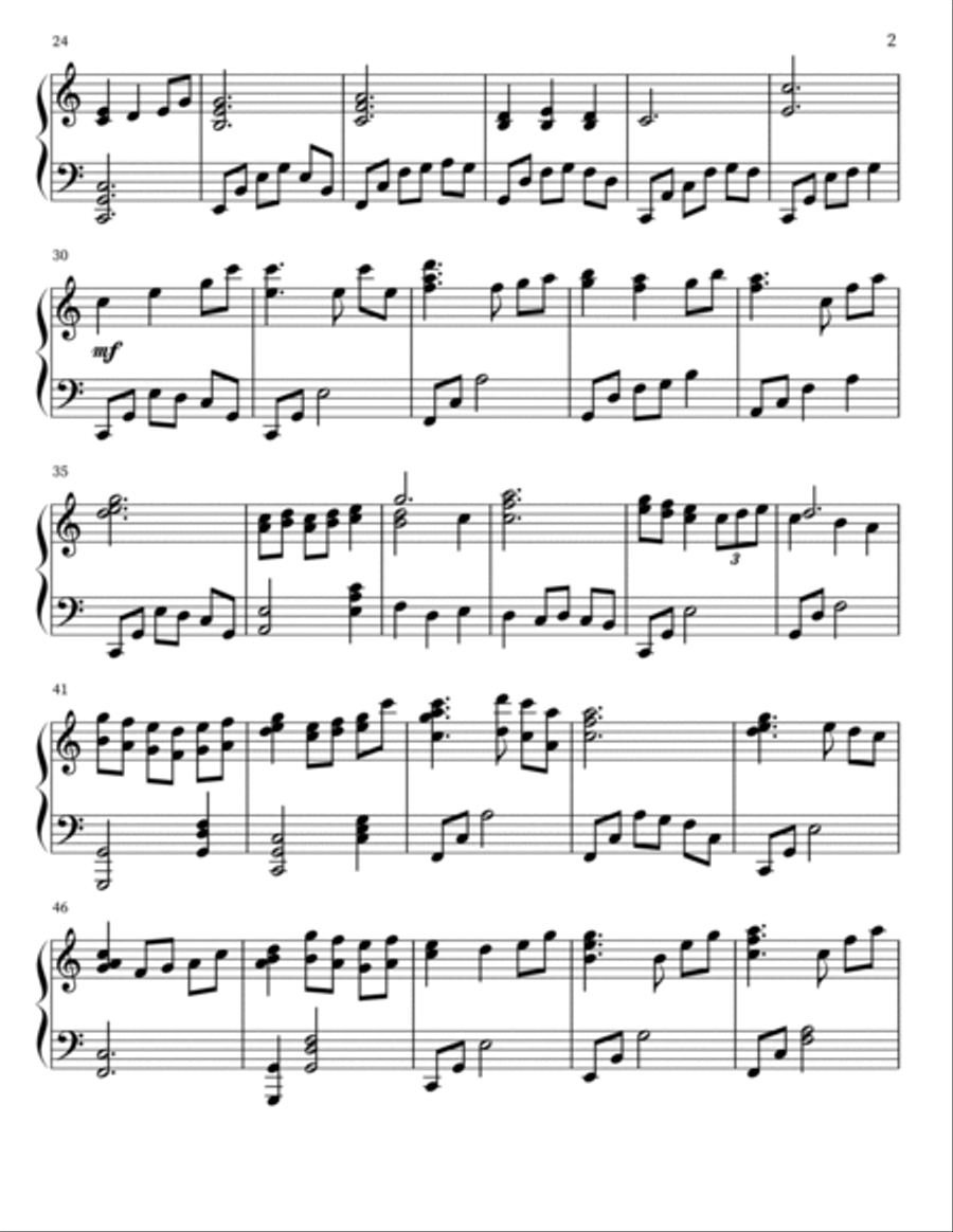 Morning Has Broken Piano Solo scores gallery preview page 2