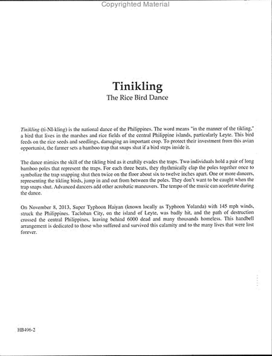 Tinikling (The Rice Bird Dance) 5-Octaves scores gallery preview page 2