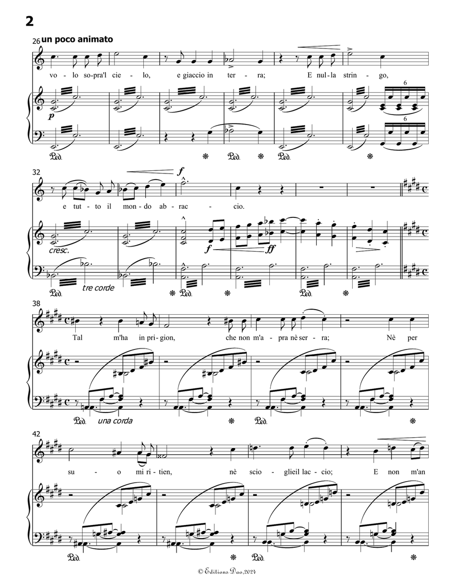 Pace non trovo, by Liszt, S.270 No.2, in f minor Voice scores gallery preview page 4