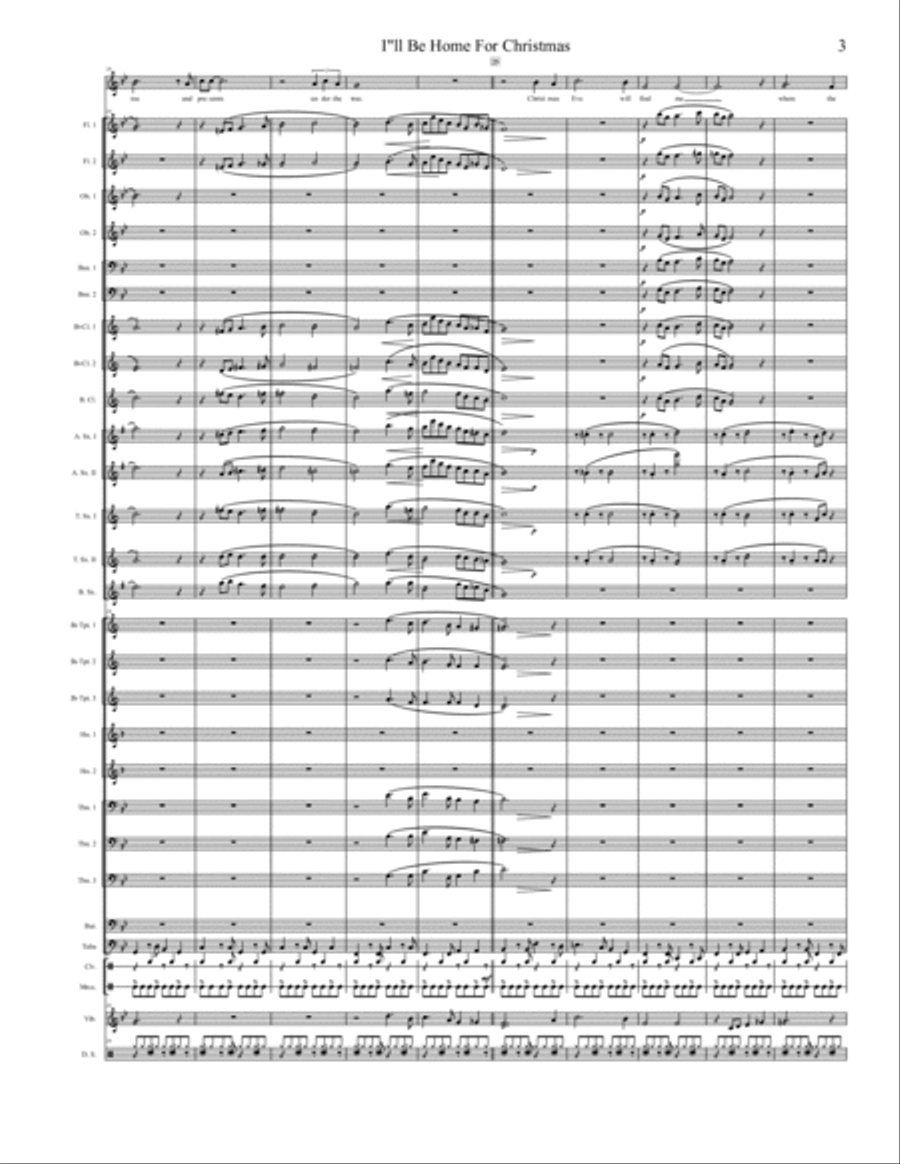 I'll Be Home For Christmas Concert Band scores gallery preview page 3