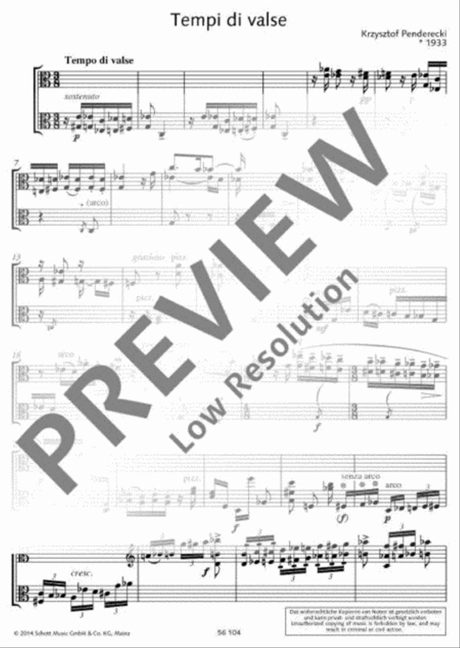 Tempo di valse Viola Solo scores gallery preview page 5