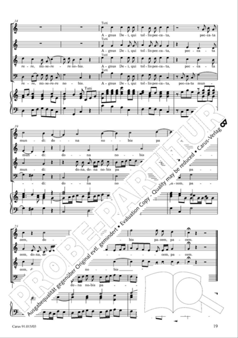 Mass in C (Missa in C) 4-Part scores gallery preview page 20