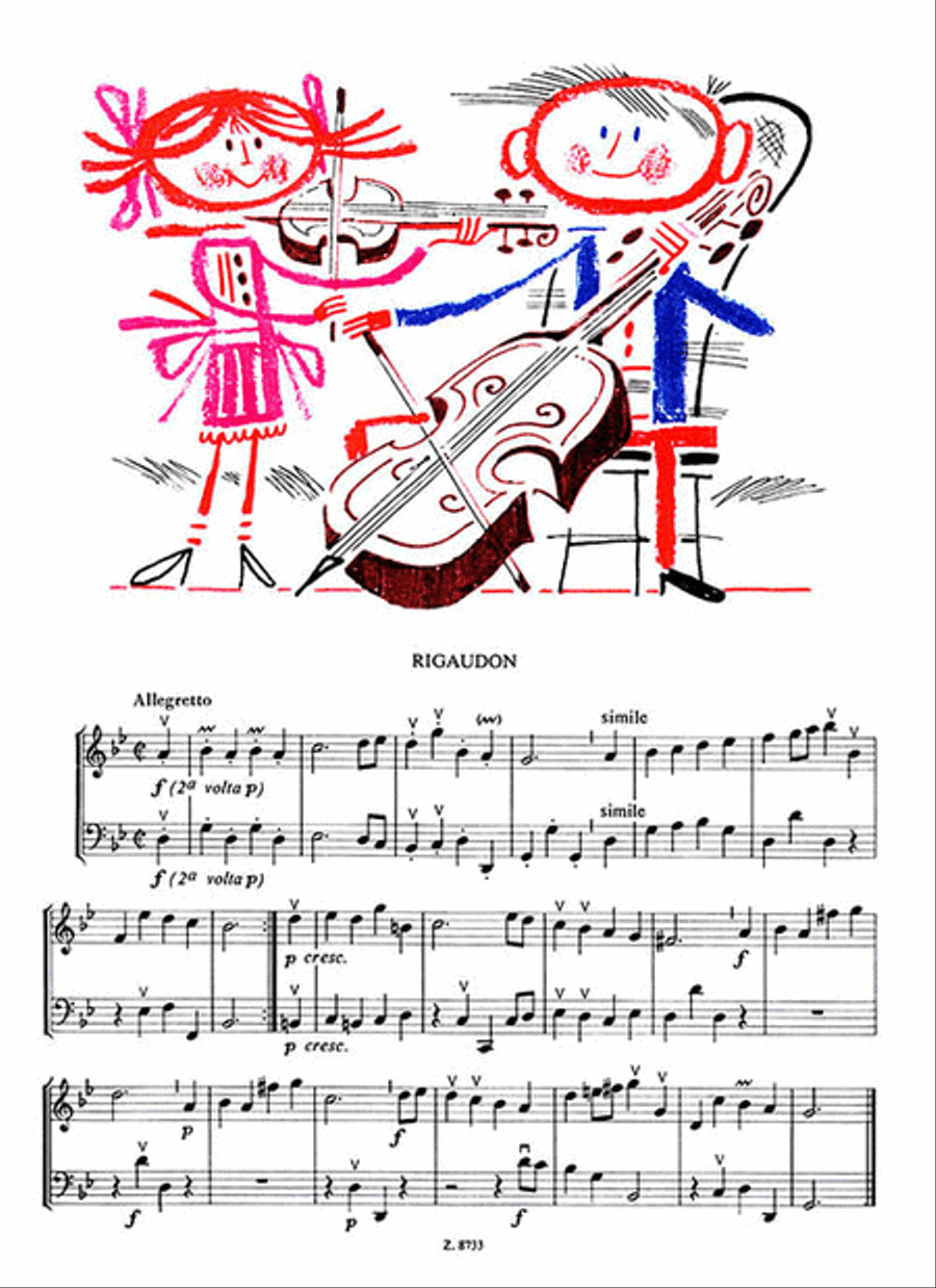Duets for Violin and Violoncello for Beginners String Duet scores gallery preview page 5