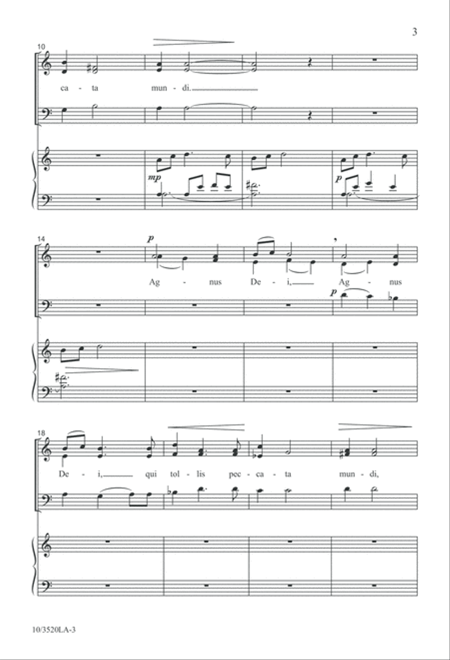 Agnus Dei 4-Part scores gallery preview page 3