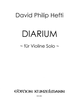Diarium, for violin solo