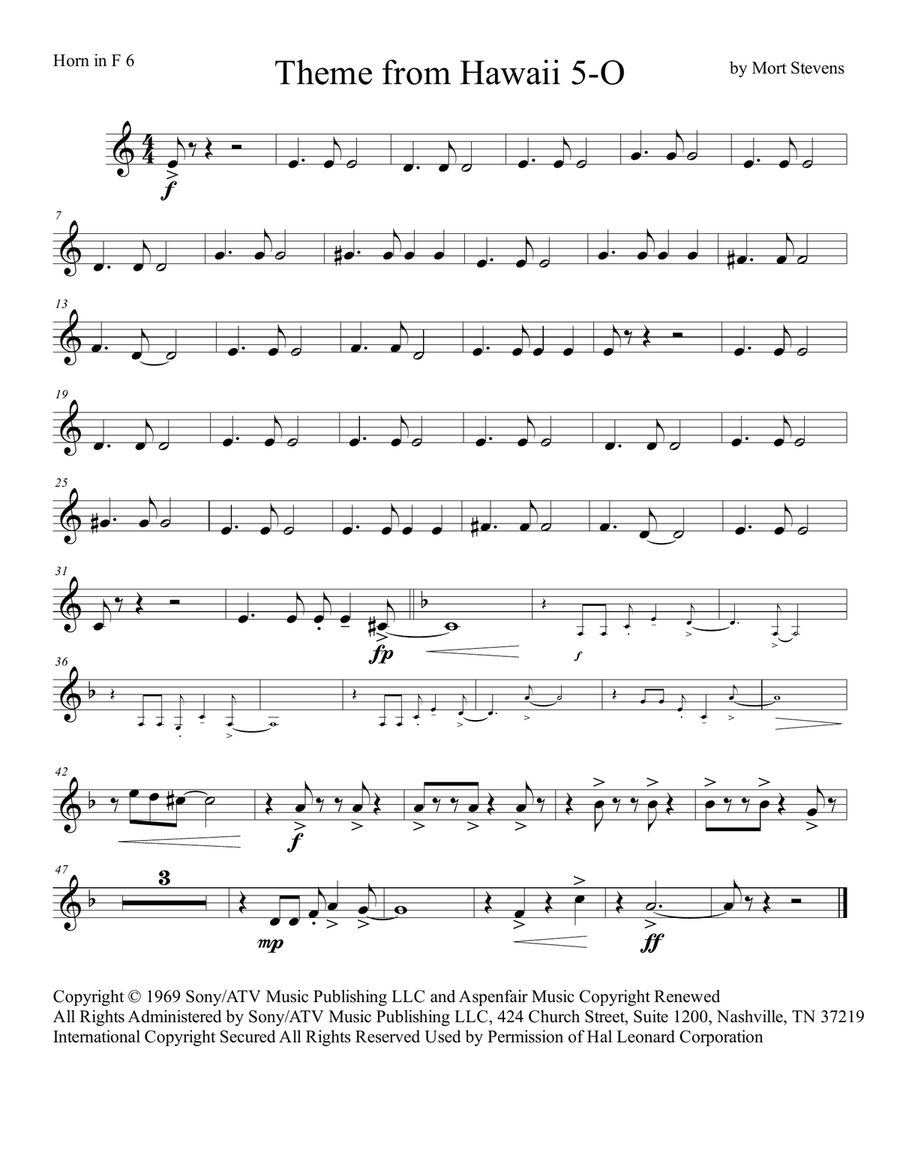Hawaii Five-O Theme Hawaii Five-O Theme Chamber Orchestra scores gallery preview page 6