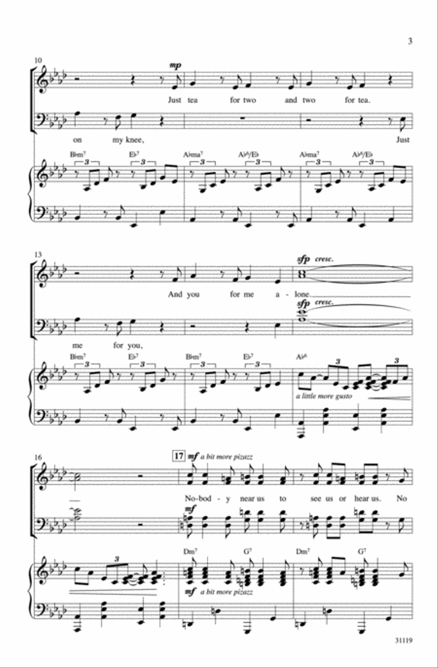 Tea for Two 4-Part scores gallery preview page 3
