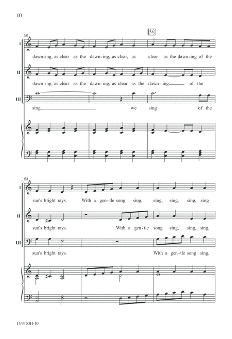 Sing Gladly Sing Gladly 3-Part scores gallery preview page 10