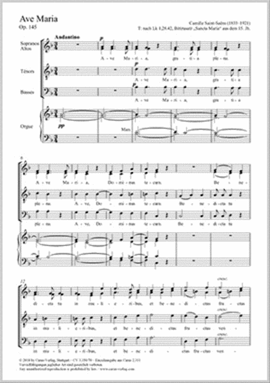 Ave Maria 4-Part scores gallery preview page 1