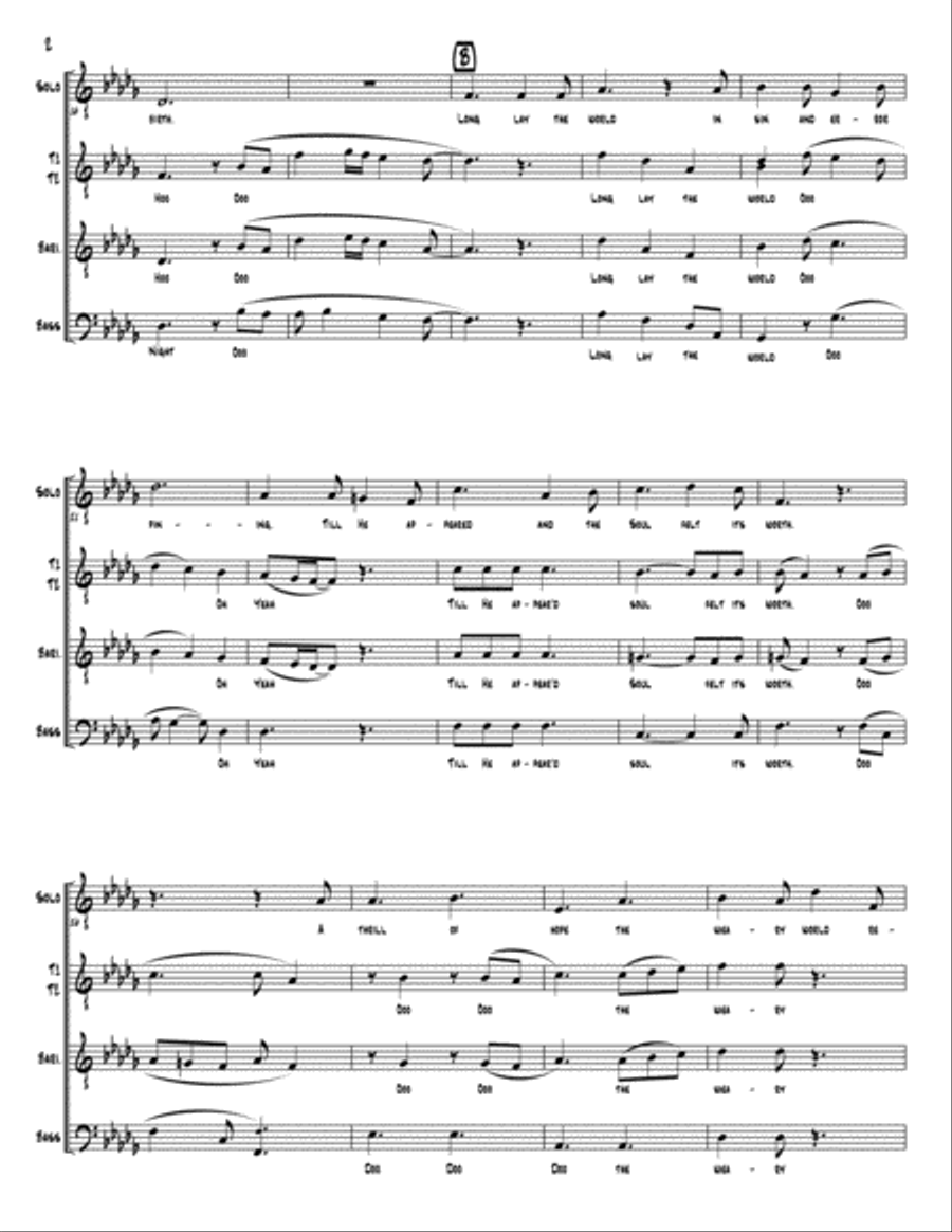 O Holy Night (as performed by Straight No Chaser) - TTBB TTBB scores gallery preview page 3