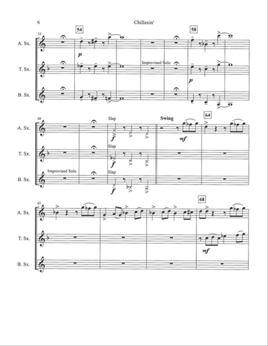 Chillaxin' Woodwind Trio scores gallery preview page 6