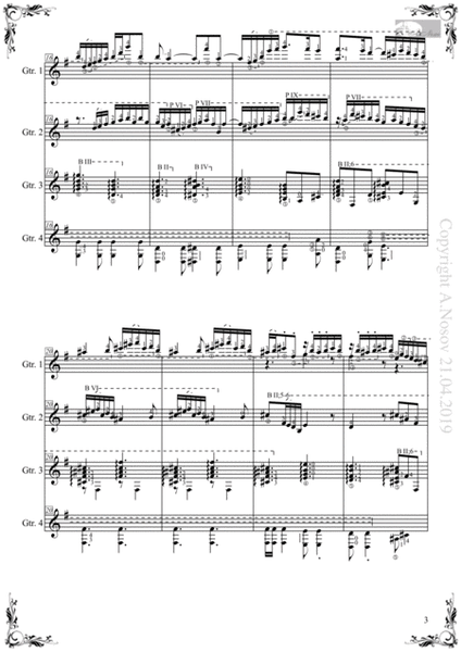 Siciliano_J.S.Bach (Sheet music for 4 guitars) image number null