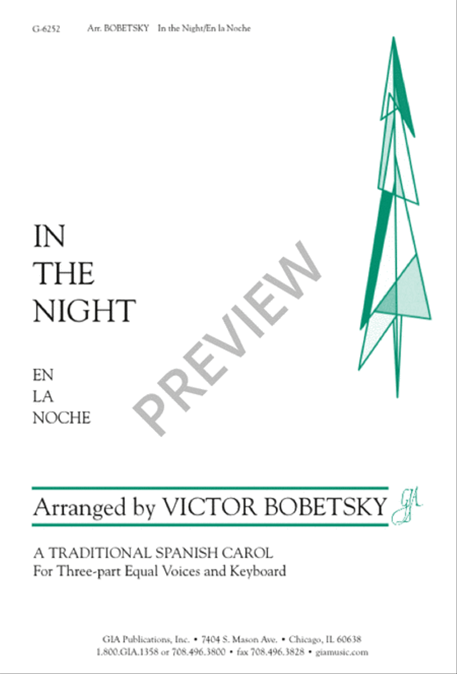 In the Night / En la Noche 3-Part scores gallery preview page 1