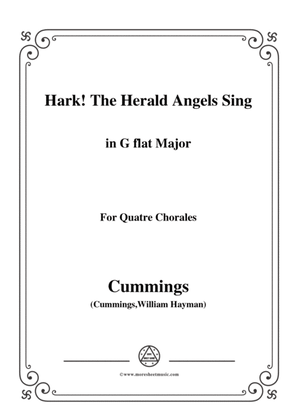 Book cover for Cummings-Hark! The Herald Angels Sing,in G flat Major,for Quatre Chorales