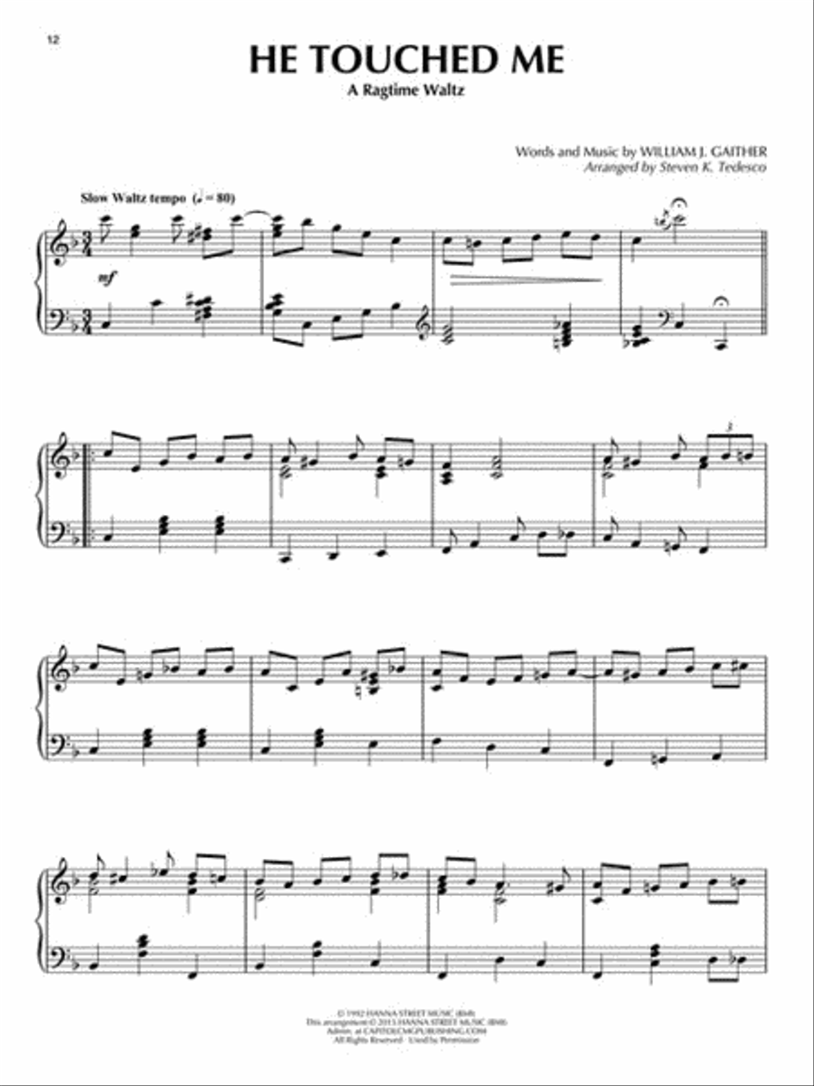 Ragtime Gospel Classics Ragtime Gospel Classics Piano Solo scores gallery preview page 3