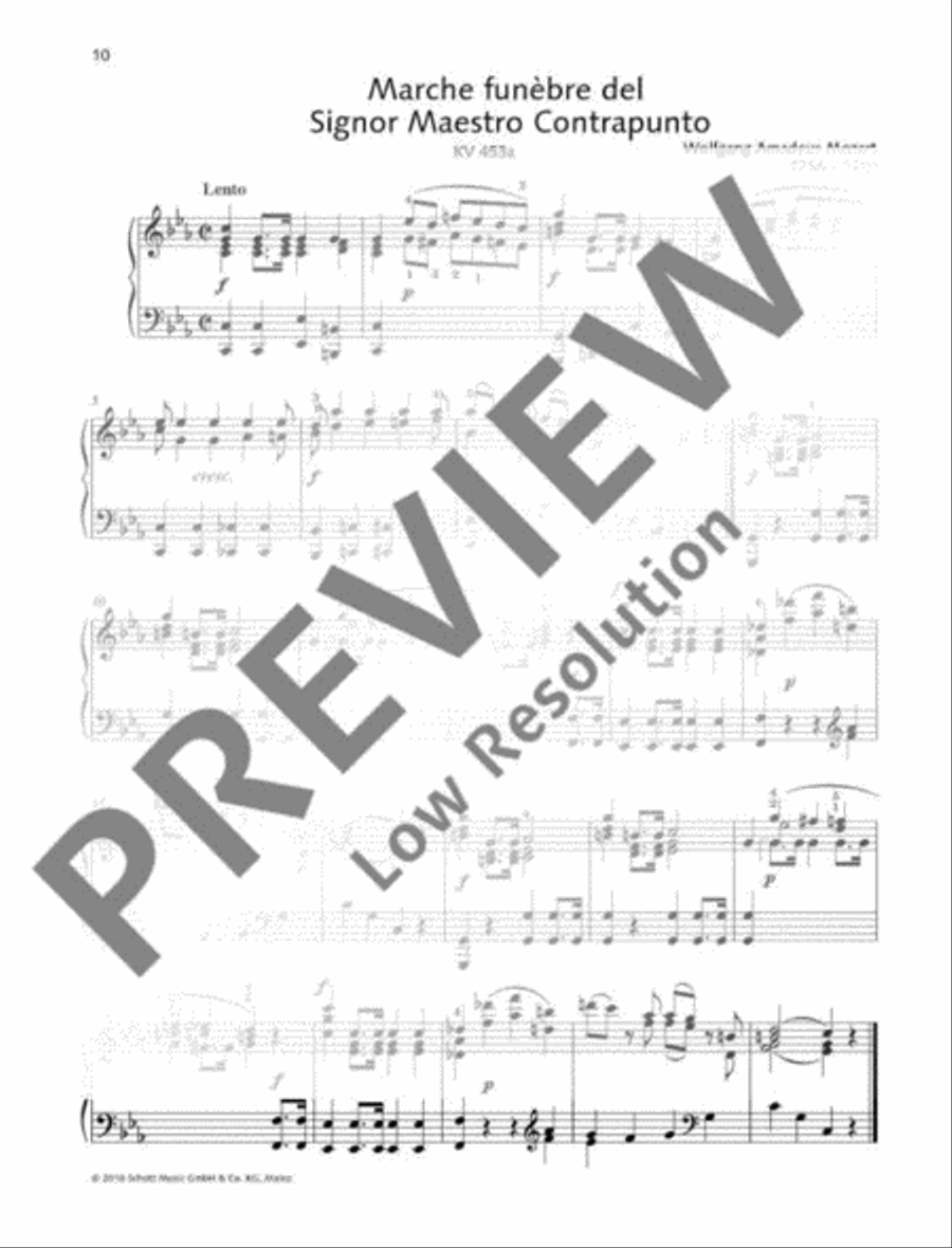 March funèbre del Signor Maestro Contrapunto Piano Solo scores gallery preview page 2