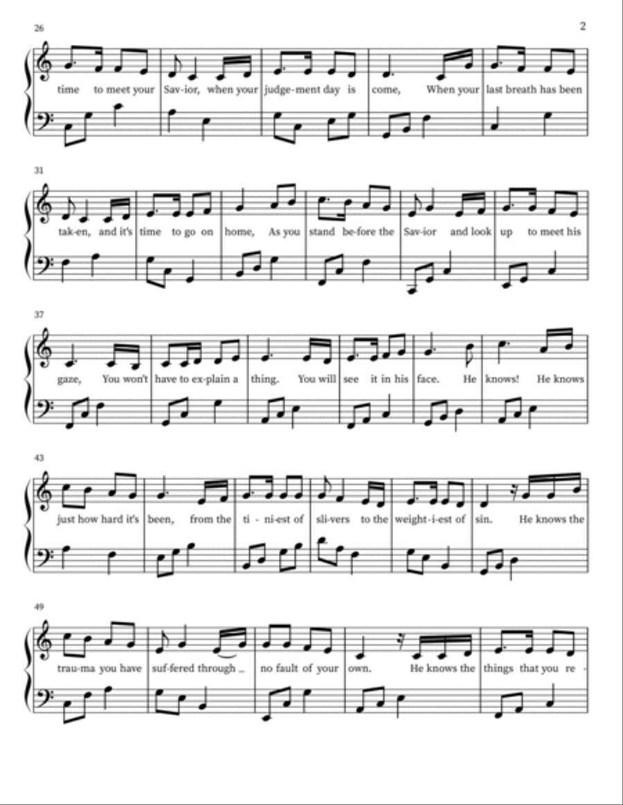 He Knows He Knows Voice scores gallery preview page 2