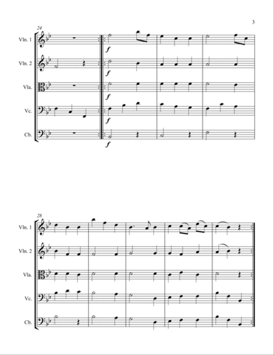 Menuett for Maria Anna Menuett for Maria Anna String Orchestra scores gallery preview page 3