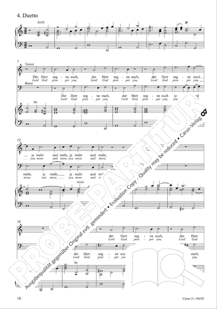 The Lord is mindful of us (Der Herr denket an uns) STB scores gallery preview page 17