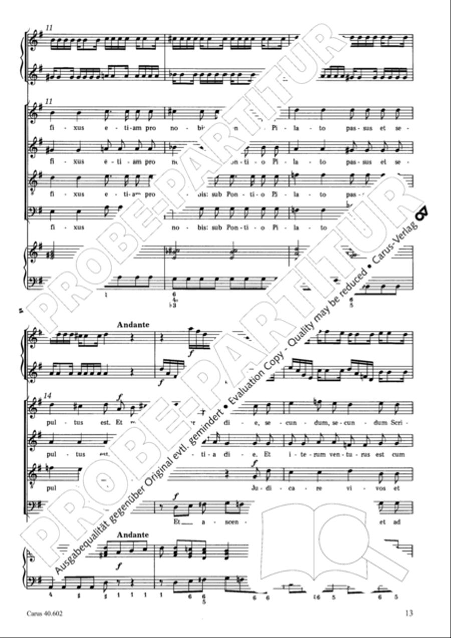 Missa brevis 4-Part scores gallery preview page 14