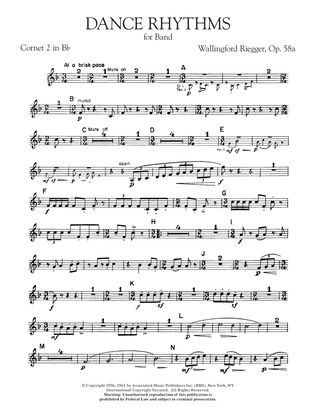 Dance Rhythms for Band, Op. 58 - Cornet 2 in Bb