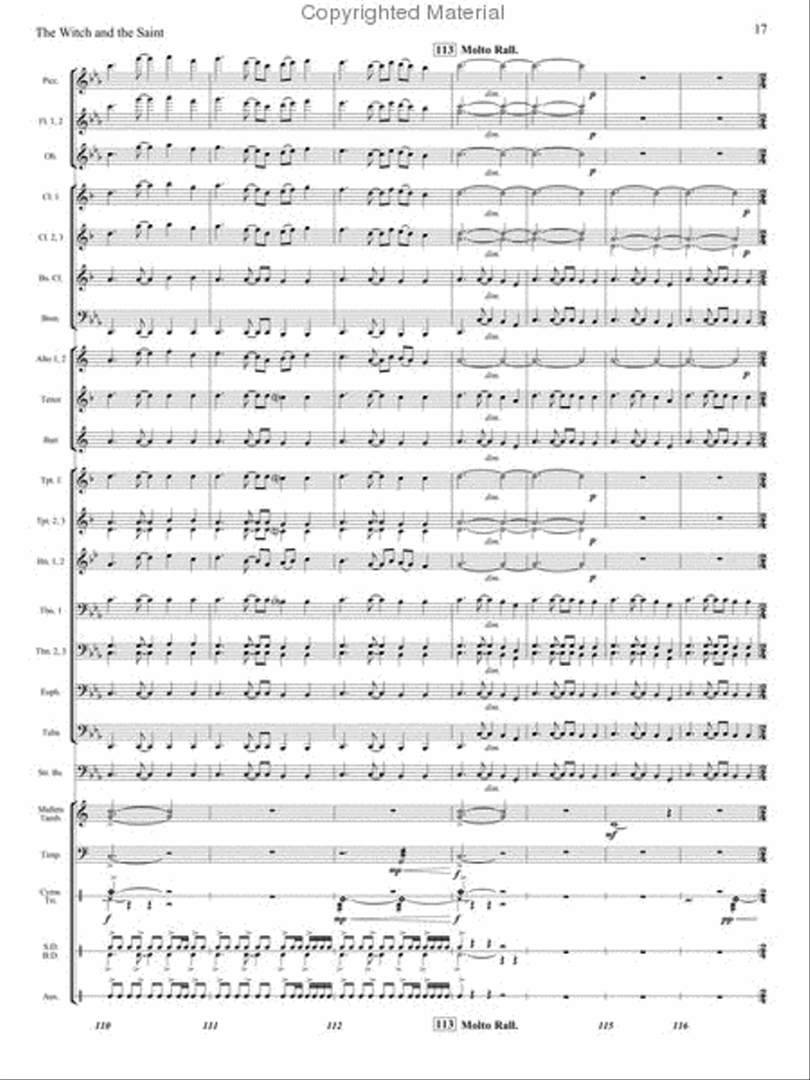 The Witch and The Saint Concert Band scores gallery preview page 16