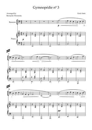Gymnopédie nº 3 - For Bassoon and Piano