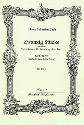 Book cover for 20 leichte Stucke aus dem Notenbuch fur A.M.Bach