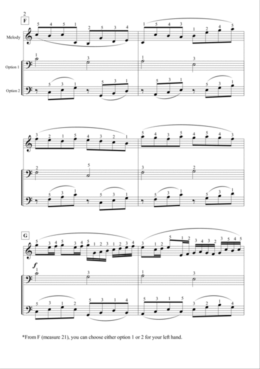 Canon in D Easy Piano for Beginners (with finger numbers) Piano Method scores gallery preview page 2