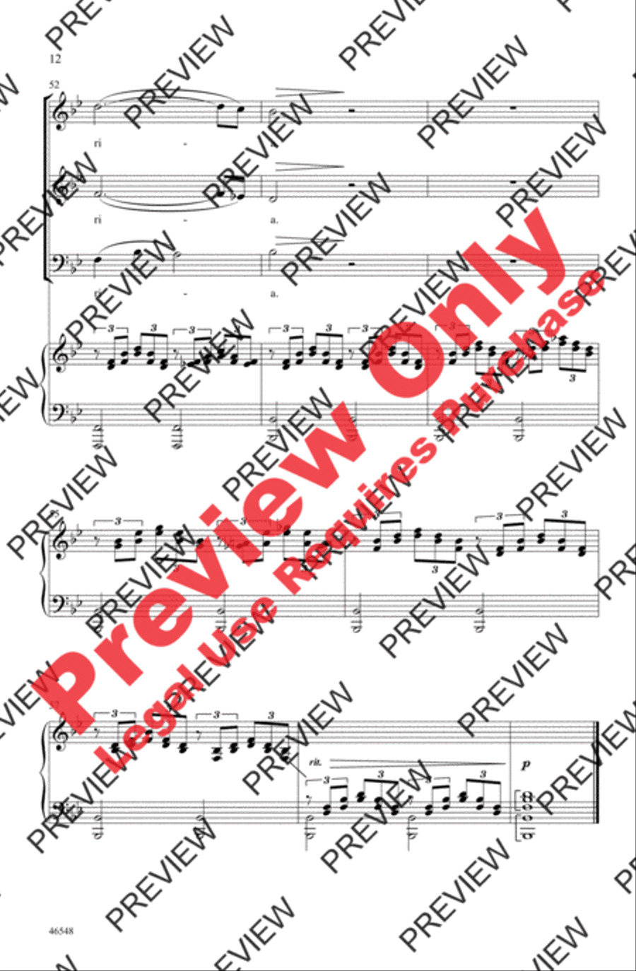 Ave Maria Ave Maria 3-Part scores gallery preview page 12