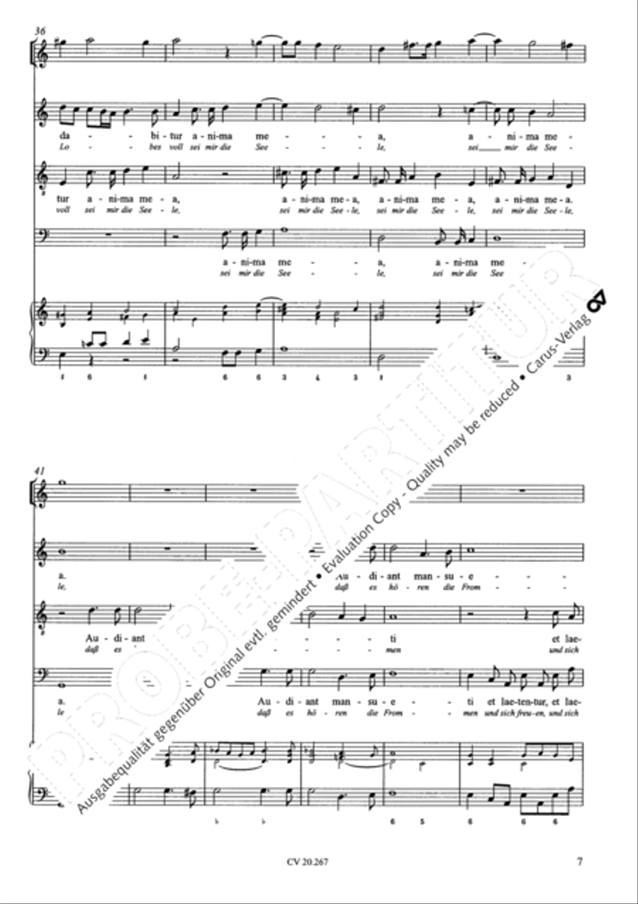 Benedicam Dominum; Exquisivi Dominum Score scores gallery preview page 8