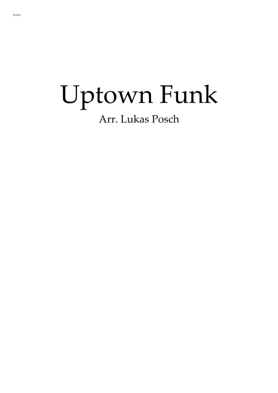Uptown Funk Uptown Funk Concert Band scores gallery preview page 1