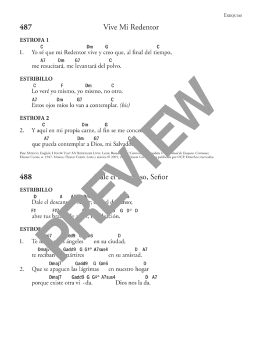 Flor y Canto, Tercera Edición [Words and Chords - Guitar] Easy Guitar scores gallery preview page 6