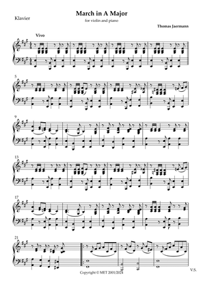 March in A Major for Violin and Piano (piano part)