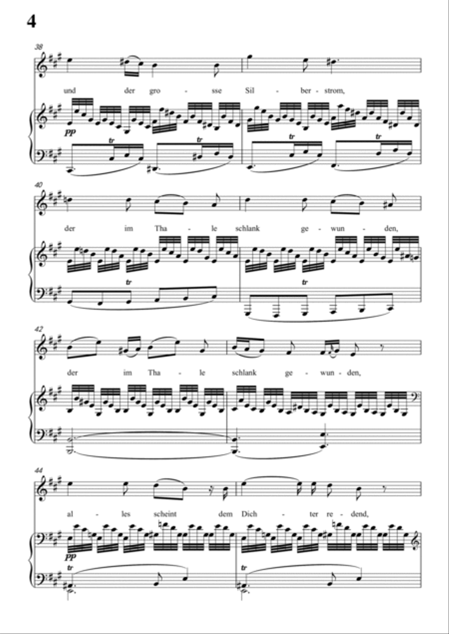 Schubert-Abendröth in A for Vocal and Piano Voice scores gallery preview page 5
