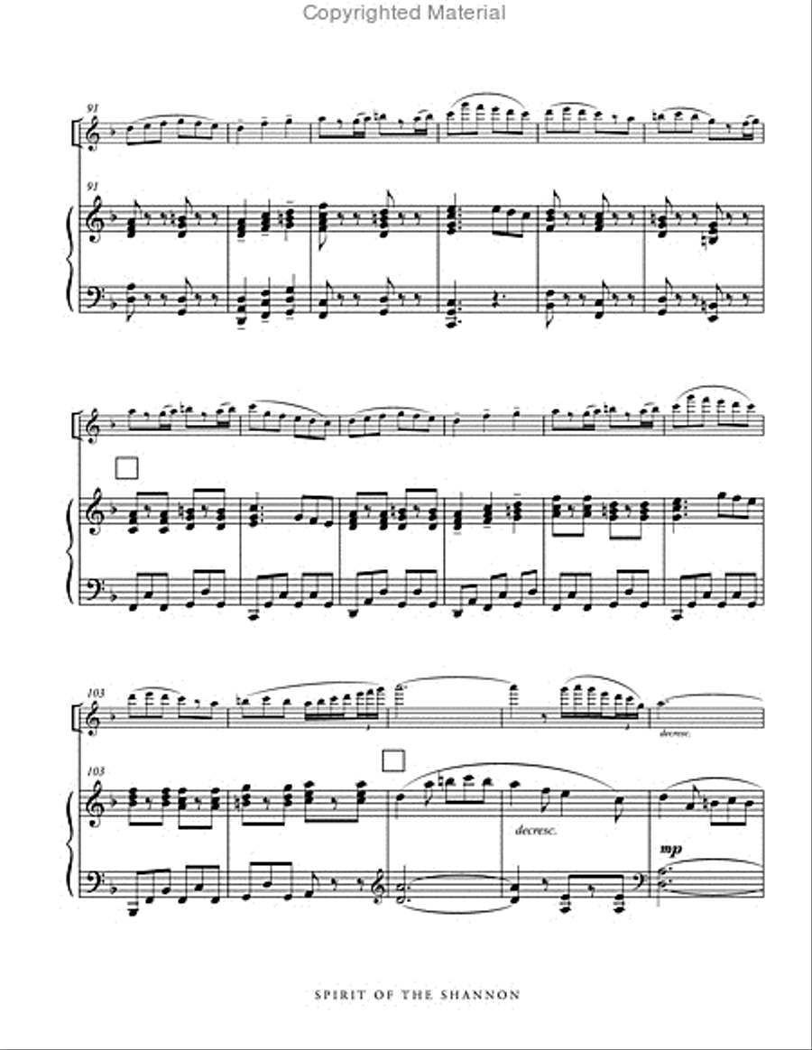 Spirit of the Shannon (piano reduction) Flute Solo scores gallery preview page 7