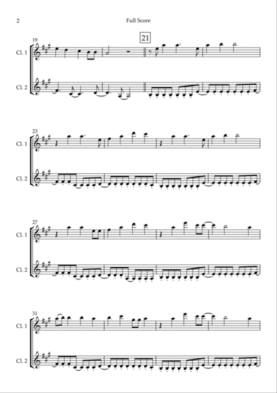 Clarity Clarity Clarinet Duet scores gallery preview page 2