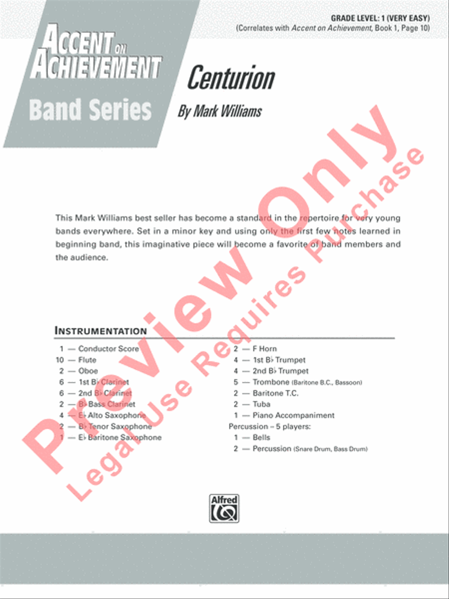 Centurion Centurion Concert Band scores gallery preview page 2