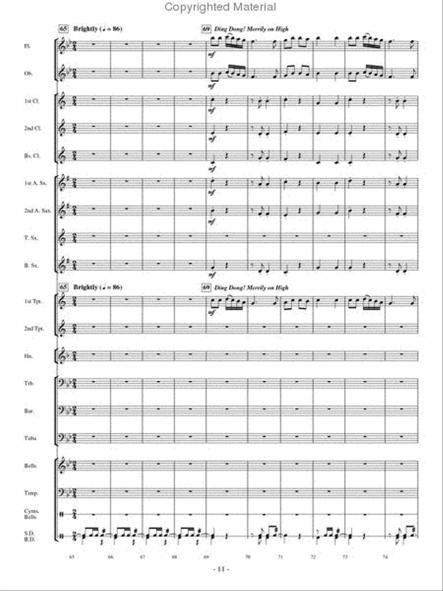 A Christmas Collage A Christmas Collage Concert Band scores gallery preview page 10