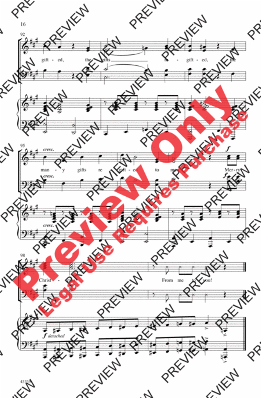 The Twelve Days of a Regifted Christmas 4-Part scores gallery preview page 31