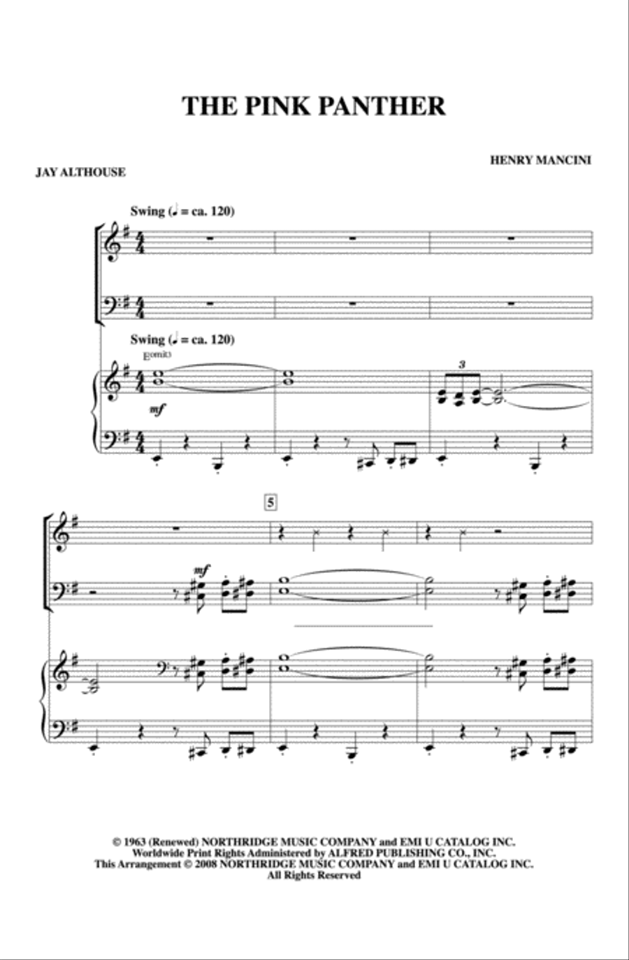The Pink Panther 4-Part scores gallery preview page 2