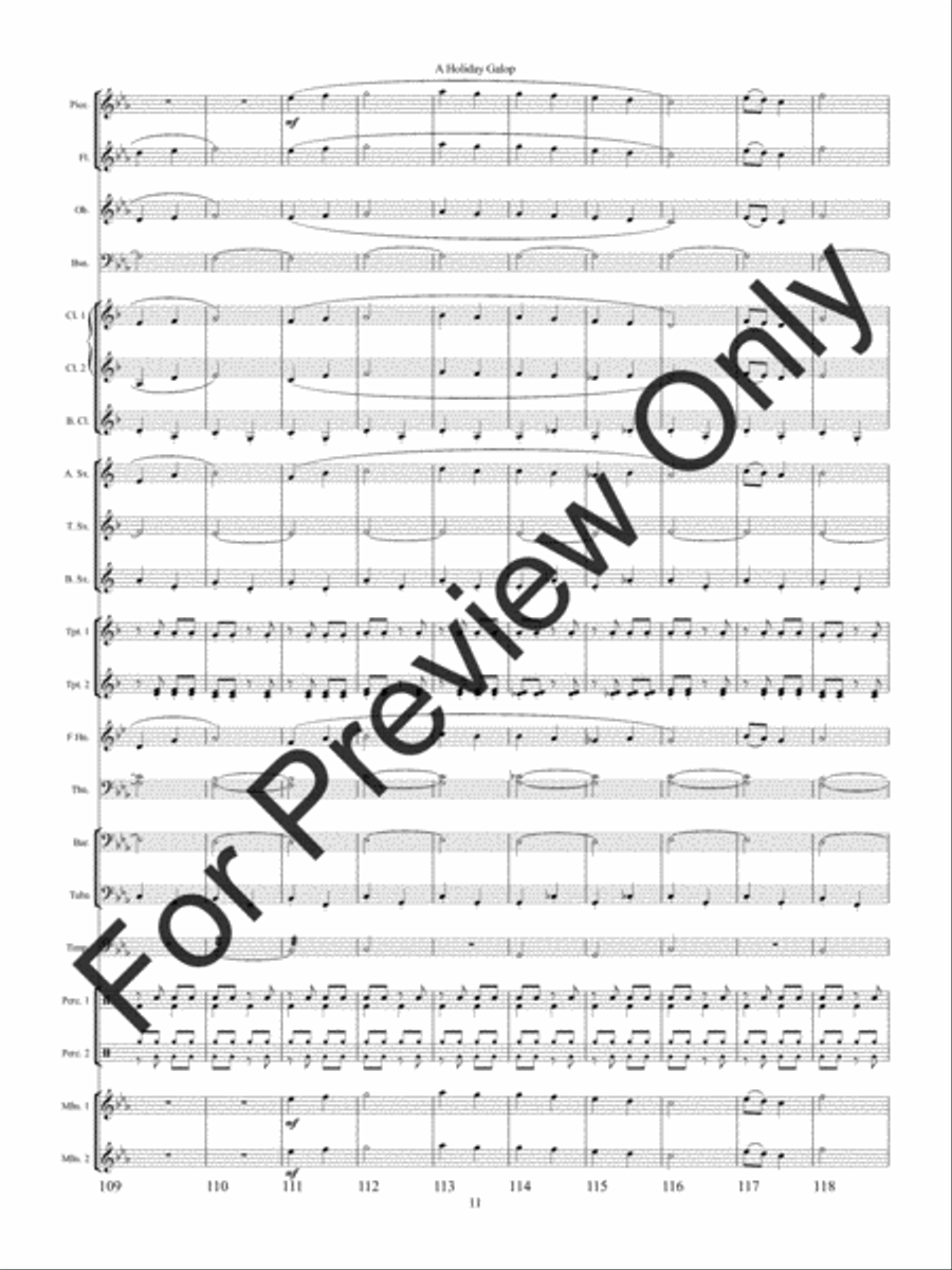 A Holiday Galop (Score) A Holiday Galop (Score) Concert Band scores gallery preview page 14