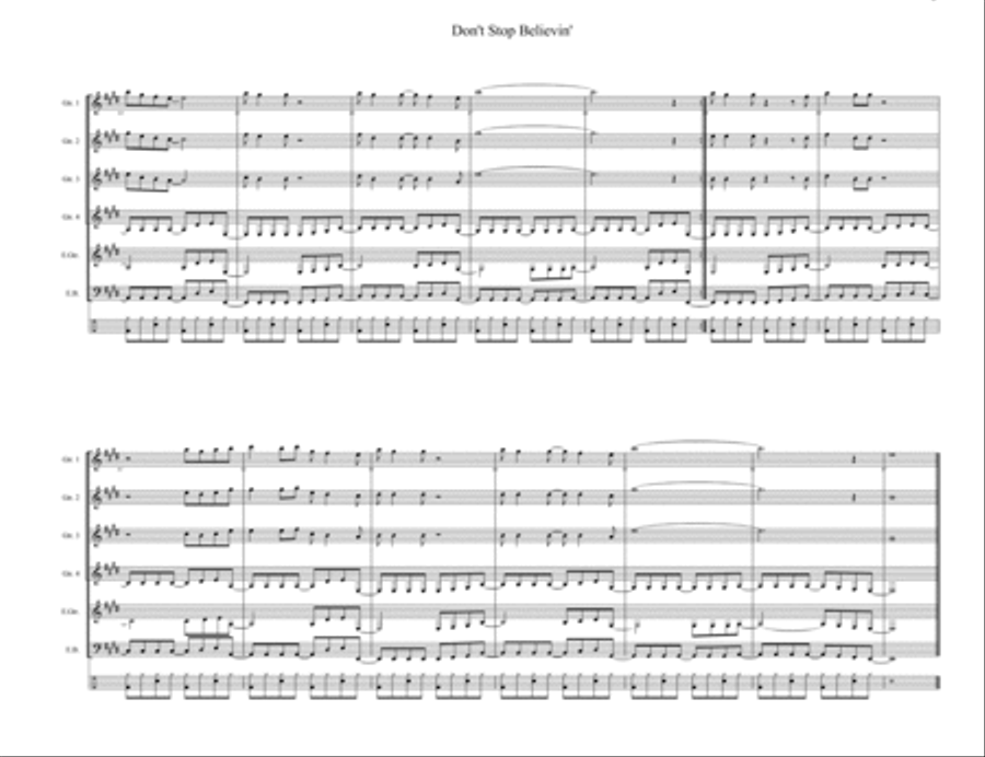Don't Stop Believin' Guitar scores gallery preview page 5