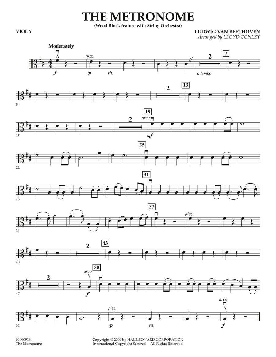The Metronome - Viola The Metronome - Viola Orchestra scores gallery preview page 1